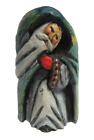 Silvestri Santa Carved Wood Resin Collectible Signed A Costanza HAND PAINTED 6"T