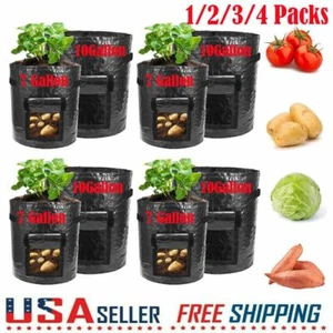 Potato Grow Bags Tomato Plant Bag Fabric Sack Spuds Root Pots Vegetable Garden - Picture 1 of 14
