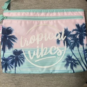 Justice Girls Tropical Vibes Color Changing Bikini Bag Wet Dry Swim Pool Beach - Picture 1 of 9
