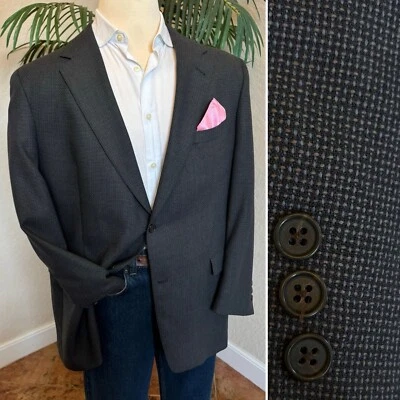 AUSTIN REED MENS BLAZER SIZE 46 SPORT COAT WEAVE PRINT SUIT JACKET MADE IN USA - Image 1 of 4
