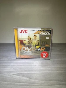 JVC DVD-R 120 min 4.7 GB Recordable Disc - 5 Pack - new, factory sealed - Picture 1 of 2