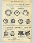 1905 PAPER AD Decorated Opal Ware Plates Hand Decorated Designs Jardiniers