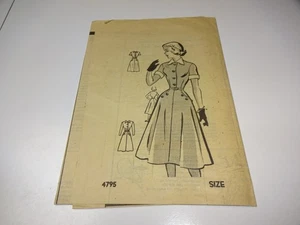 Vestido vintage años 40/50 Anne Adams pedido por correo patrón 4795 adolescente talla 14 - Imagen 1 de 5