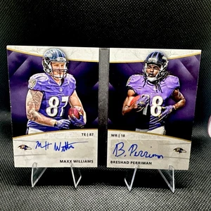 2015 Panini Donruss Signature Series Maxx Williams Breshad Perriman Rookie Auto - Picture 1 of 6