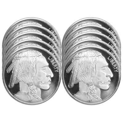 Lot of 10 - 1 Troy oz Buffalo .999 Fine Silver Round - Image 1 of 4