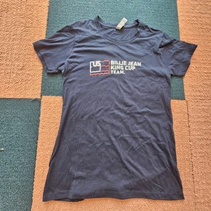 Billie Jean King Cup Usa Team Womens T-Shirt Small Blue Tennis Graphic X8b - Picture 1 of 8