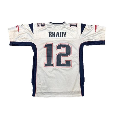Camiseta de los New England Patriots Tom Brady para hombre mediana Reebok blanca  Foto 1 de 4