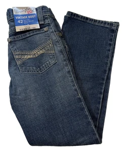 Wrangler 20X No. 42 Vintage Boot Cut Jeans Size 8 Slim Fit New $39 Boys - Picture 1 of 7