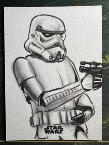 Stormtrooper Auto Sketch Card Neil Camera 1/1 2025 Topps Star Wars Galaxy - Bild 1 von 2