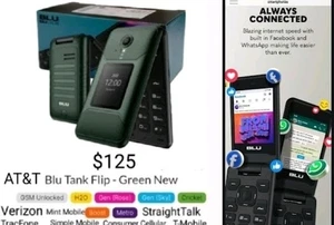 AT&T-T-Mobile Blu Tank Flip GSM Unlocked Metro PCS/Cricket/Boost/Consumer - Picture 1 of 10
