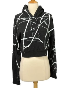 Aviator Nation Artist Collection Hand Painted Cropped Hoodie Sweatshirt Size M - Picture 1 of 9