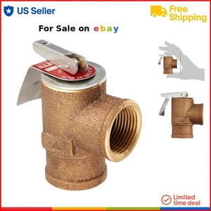 Pressure Relief Valve Bronze 3/4" 30 PSI Safety Valve for Boilers HVAC - Picture 1 of 4