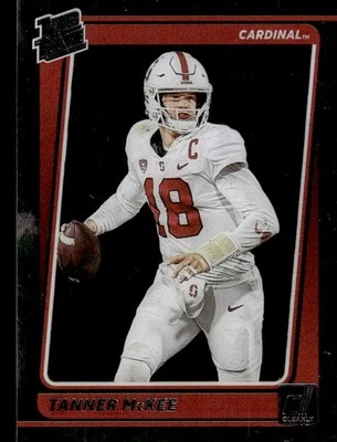 2023 PANINI CHRONICLES DRAFT PICKS TANNER MCKEE 48 CLEARLY DONRUSS RC STANFORD - Image 1 of 2