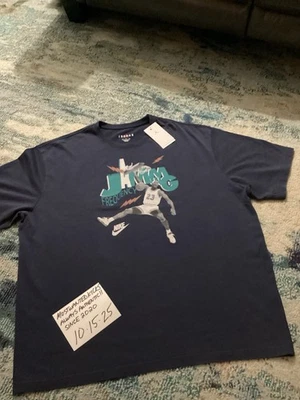 NUEVO CON ETIQUETAS Nike Air Jordan Marca Jamming Frequency Camiseta Azul Marino Para Hombre Talla XXL Foto 1 de 4