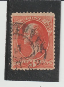 US Scott #214 Used Great Centering Stamp Cat $50 - Picture 1 of 2