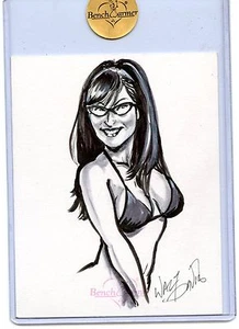 2007 BENCHWARMER FLO JALIN JUMBO SKETCH CARD BY WALT DAVIS - Picture 1 of 1