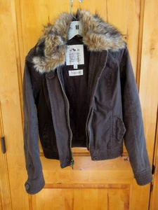 ABERCROMBIE & FITCH AUTHENTIC VTG SIZE S THINSULATE BROWN FAUX FUR COLLAR #75654 - Picture 1 of 12