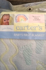 Never Used Carters  Baby's First Blanket Multi Color Made in USA 37"x43" Vintage - Picture 1 of 8