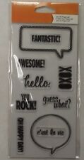 Fiskars 104300-1001 Say What 10 Clear Unmounted Acrylic Stamps