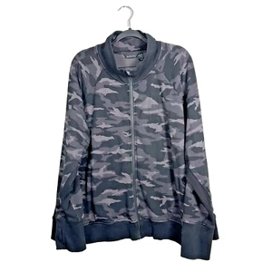 Chaqueta Athleta 3X Negra Gris Camuflada Estampado Triumph Cremallera Completa - Imagen 1 de 7