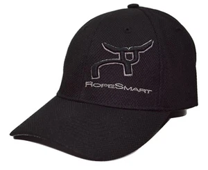 Ropesmart Marca Rig Rider Tonal Negro Logotipo Elástico Gorra Sombrero Talla Única Se Adapta - Imagen 1 de 5