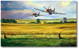 Hurryin' Home Horses by Rick Herter - P-51 Mustang - Aviation Art Print - Paper - Picture 1 of 1