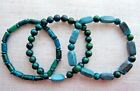 Turquoise Howlite & Chrysocolla Beaded Bracelets with Tibetan Silver Spacer.