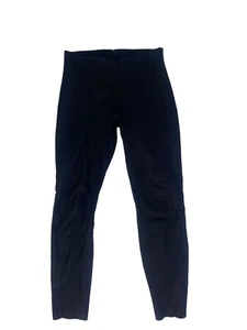 West Coast Leather Black Leggings Back Zip Soft Black Pants Womens Size 6 Flaw - Picture 1 of 8