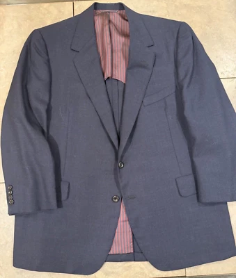 Casaco esportivo vintage Oxxford azul marinho blazer lã lúpulo 46R  - Imagem 1 de 4