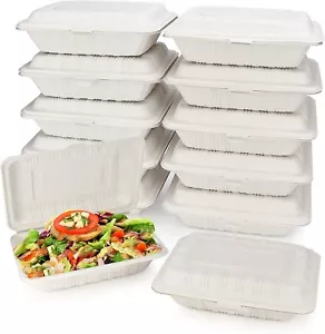 150 count 1-Comp Pebble Box Clamshell to go take-out Food Containers PP206 - Picture 1 of 4