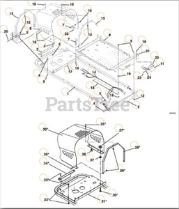 Frame Parts From Gravely ZT1640 - Picture 1 of 7