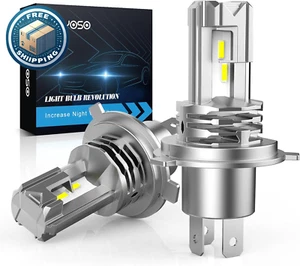 H4 LED Lampadina 50W 10000LM per 12V Moto Automobili Come Abbaglianti E Anabbagl - Foto 1 di 8