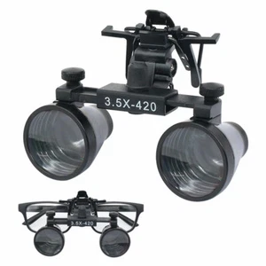 Dental Loupes Binocular Magnifying Glass with Mount Clip 3.5X 2.5X 320-420mm - Picture 1 of 6