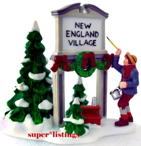 Dept. 56 Fresh Paint Village Sign New England Retired 2001 New in Box 56592 - Picture 1 of 1