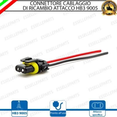 CONNETTORE CABLAGGIO RICAMBIO HB3 12V SPINOTTO SPINA PER LEXUS IS II - Immagine 1 di 4