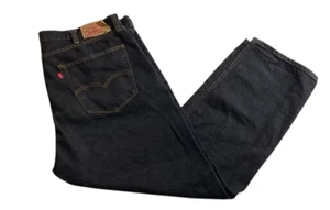 Jeans Levis 501 Vintage Hombres Negros Años 90 Hechos en EE. UU. Botón Pierna Recta Talla 42X30 - Imagen 1 de 14