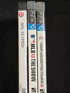 PS3 Lot MLB The Show 13, NHL 13, Tiger Woods 13 - Sports Trio Lot! - Picture 1 of 8