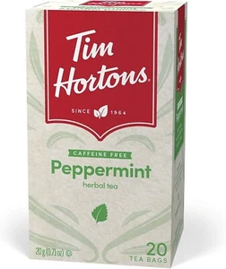3PACK Tim Hortons Peppermint Tea Bags, Herbal, Caffeine Free, 20 Count - Picture 1 of 2
