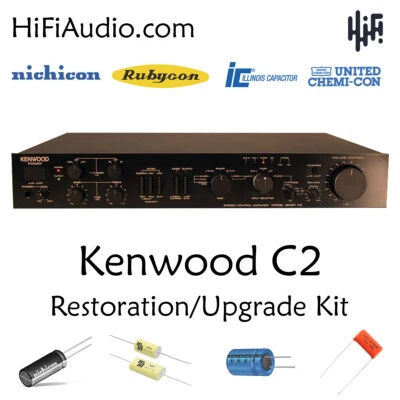 Kenwood C2 preamp capacitor restoration recap repair service rebuild kit fix - Image 1 of 4