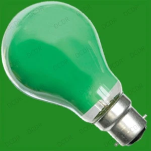 4x 25W Grün Weißglühend Farbig Dimmbar GLS Glühbirne Lampe Bajonett BC B22 - Picture 1 of 1