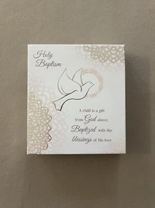 Boy/Girl Holy Baptism 4” X 4.5” Plaque, Backside Is Personalizable, New In Box! - Picture 1 of 8