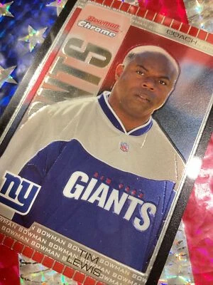 2005 BOWMAN CHROME COACH TIM LEWIS NEW YORK GIANTS #83 CSTORE MORE RARE #1 - Image 1 of 4