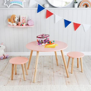 Mesa y taburete para el hogar para niños perfectos para jugar juegos o hacer artes y manualidades - rubor - Imagen 1 de 7