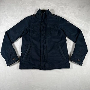 Vintage Abercrombie and Fitch Military Field Jacket Men Size M Blue Full Zip Y2K - Bild 1 von 15