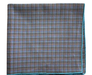 J. McLaughlin Mehrfarbig Hahnentritt 100% Baumwolle Einstecktuch Taschentuch - Bild 1 von 5