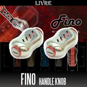 LIVRE Fino Manopola Manico Titanio 2 pezzi ARGENTO/ROSSO - Foto 1 di 1