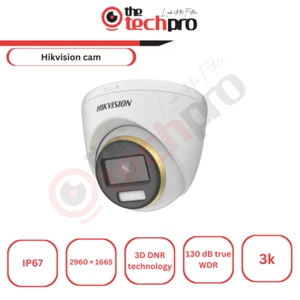 Hikvision DS-2CE72KF3T ColorVu PoC fotocamera a torretta, obiettivo fisso 2,8 mm, IP67, bianco - Foto 1 di 2