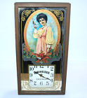 VTG Budweiser GEORGE NATHAN Bar Mirror Framed KING OF BEERS LADY Wall Clock