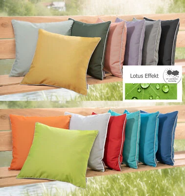 HEIMTEXLAND OUTDOOR Lounge Dekokissen LOTUS EFFEKT 45x45 Garten Kissen Outdoorkissen Typ551