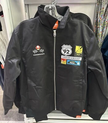 Nintendo NY Mario Toad Mario Kart 92 Flight Bomber Jacket Exclusive Luigi Bowser - Image 1 of 4